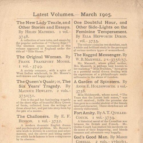 12 x 16 cm; 288 p. + 32 appendix p., price of the book “1.60 M” on the spine of the book. C. P. Cavafy’s handwritten si